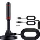 Upgraded Enhanced Chip TV Antenna Indoor Antenna for Smart TV for Long Range Reception and Smart TVs HD Digital Antenna with Amplifier Signal Booster for Local Channels On 4K 1080P/ Factory Supply