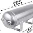 3 Gallon (12 Liter)5 Ports compressed air storage tank air ride receiver tank for Air Ride Suspension Car Train Truck Horn Silver