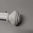 H.VERSAILTEX Elegant Window Treatment Telescoping Double Curtain Rod Set with Classic Cap, 3/4-Inch Diameter, Adjusts from 28 to 48 Inches, White