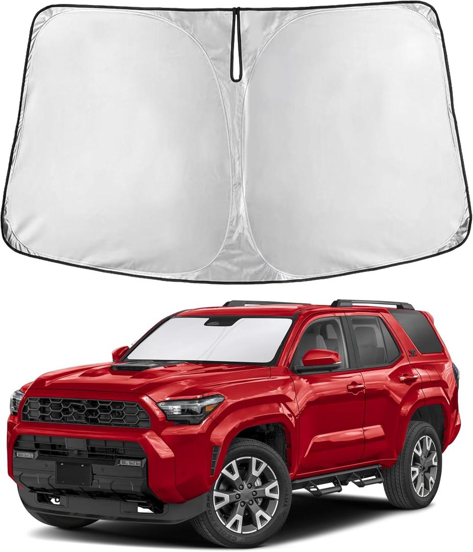 Autovir Windshield Sun Shade Fit for 2025 2026 Toyota 4runner | Sunshade, Front Car Window Shades Sun Visor, Blocks UV Rays & Heat, Car Accessories
