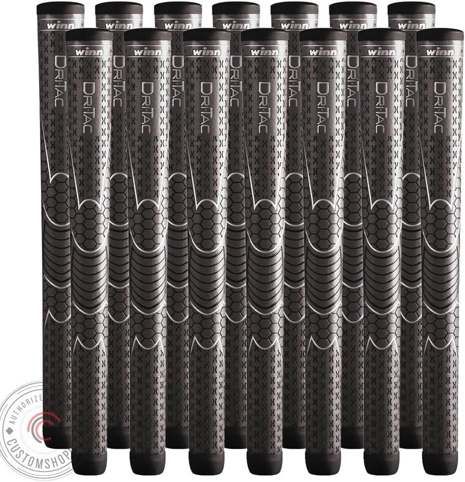 Set of 9 Winn Dri-Tac Oversize (+1/8") Golf Grip  Ultimate Comfort, Tackiness, and Shock Absorption for All-Weather Playability
