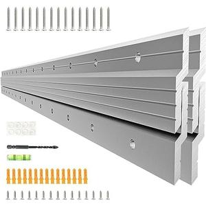 French Cleat Hanger Heavy Duty 30 Inch Aluminum Z Bar Clips for Hanging Mirrors, Pictures, Whiteboards, Shelves, and More - Interlocking Wall Mirror Mounting Hardware 200 lbs Picture Hanger French Cleat Hanger Heavy Duty 30 Inch Aluminum Z Bar Clips for Hanging Mirrors, Pictures, Whiteboards, Shelves, and More - Interlocking Wall Mirror Mounting Hardware 200 lbs Picture Hanger