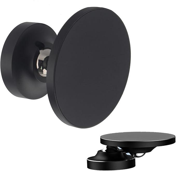 Yonzee Dual Magnetic Phone Mount for Gym, Buddy for Gym Magnetic Phone Holder Shower Mount for MagSafe iPhones/All Phones (Black and Silver)