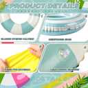 Libima 8 Pcs Inflatable Pool Floats for Adults, Swimming Rings Swim Tube Pool Rings Floaties for Adults Hawaiian Beach Party Decorations