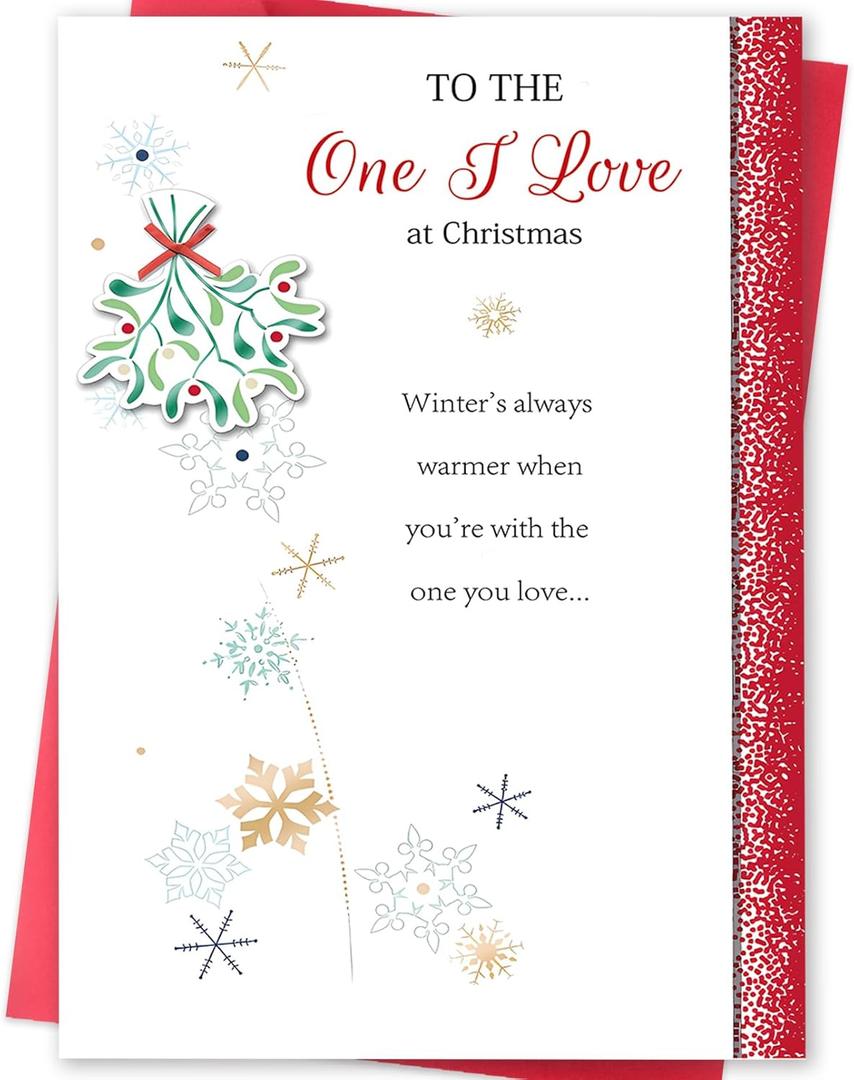 2 x Funny Christmas Cards, Merry Christmas Card Gifts for Husband, Wife, Fiance, Fiancee, Girlfriend,Boyfriend, Girlfriend, Romantic Xmas Card & Gifts for Women Men (MM-217)