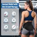 Ice Pack for Back Pain Relief with Extension Band Hot & Cold Therapy, 2 Reusable Gel Packs, Leak-Proof Ice Pack Wrap for Lower Back Pain, Sciatica, Herniated Disc, Coccyx Pain