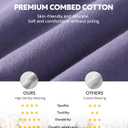 DAVID ARCHY Mens Underwear Cotton Boxer Briefs with Pouch Ultra Moisture Wicking Breathable Soft with Horizontal Fly 3 Pack (Gray Blue/Dark Blue/Gray Purple)