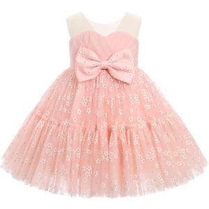 Baby Girl Daisy Strawberry Confetti Birthday Dress Pageant Tea Party Easter Outfits Toddler Princess Fancy Ball Gown (Pink)