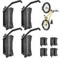 monTEK Bike Wall Mount for 4.5" Tire Width, Swivel Bike Wall Hanger Holds Up to 77lbs, Space-Saving Bike Rack Garage, Heavy Duty Bike Storage for Bedroom Home Office, 4 Pack