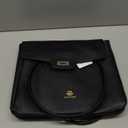 LOVEVOOK Laptop Bag for Women Soft Leather Work Bag, Office Shoulder Tote Purse Professional Briefcase with Flap Design (15.6 Inch, Black)