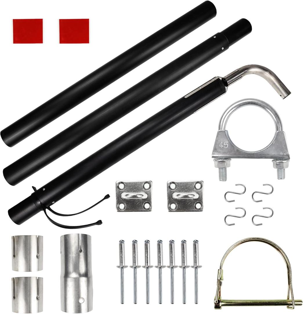 Generator Exhaust Venting System Extension Kit Compatible with RV Exhaust Systems with Pipe Diameters Ranging From 1" to 2" 44461