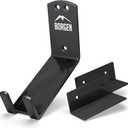 Borgen Bike Wall Mount Pedal Hook for E-Bikes, MTB & Road - Bicycle Wall Mount with Support Brackets and Wall Protection Pads, Suitable as Bike Rack Garage Bike Storage Shed and Bicycle Storage Indoor (Set of 1, Black)