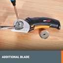 Worx Zipsnip Cordless Electric Scissors, Rechargeable Cardboard Box Cutter, 4V Powerful Fabric Scissors with 2 Safety Blades & Storage Bag WX082L.2