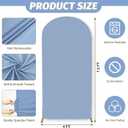 MODFUNS Dusty Blue Arch Backdrop Cover 3.3x6.6ft Spandex Arch Cover Wedding Arch Stand Covers 2-Sided Backdrop Covers for Wedding Ceremony Birthday Party Banquet Arch Decoration