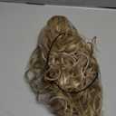 REECHO 24" Ponytail Extension Long Curly Claw Clip Ponytail Extension Jaw Clip in Pony Tails Natural Synthetic Hairpiece for Women Daily, Medium Blonde with Highlights