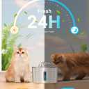 Cat Water Fountain Stainless Steel - 74oz/2.2L Automatic Large Pet Watering Bowl Dispenser for Indoor Dogs - Drinking Fountains with 3 Filter, Gifts for Cats and Kitty - Dog Waterer Bowls No Spill
