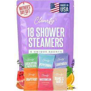 Cleverfy Shower Steamers Aromatherapy - Mothers Day Gifts for Mom, Wife from Husband, Grandma, Daughter and Sister - Birthday Gifts for Women, Mom, Teens, Girlfriend and Her - 18 Tablets