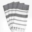 GLAMBURG Peshtemal Turkish Towel Cotton Beach Towels Oversized 36x71 Set of 4, Cotton Beach Towels for Adults, Soft Durable Absorbent Extra Large Bath Sheet Hammam Towel - Navy Blue