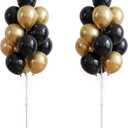 Balloon Column Kit for Floor-Balloon Columns with Stand, Base and Pole,Balloon Tower Backdrop Decoration for Wedding, Baby Shower, Birthday Party, or Bachelorette Parties (Black Gold)