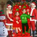 Christmas Couple Elf Photo Door Banner 35x71inch Holiday Backdrop Party Decorations Santa Background Supplies Photography Props Indoor Outdoor