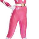 Disguise Costumes Mighty Morphin Power Rangers Pink Ranger Sassy Womens Adult Bodysuit Costume (Medium/8-10)
