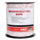 Electric Fence Wire 1312 ft 400m, 1/6 inch (4mm) Electric Fence Rpoe 6 Braided Copper and stainlee Steel Providing 4X More Conductivity Than polywire, High Strength 200kg,Temporary Fence for Horse (Red)