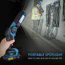 OTYTY LED Work Light for Makita 18V LXT Lithium Battery, 30W 2000LM Portable Cordless Lamp Rechargeable Flashlight, Pivoting Head, Black and Blue