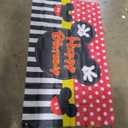 5x3FT Mickey Mouse Photo Backdrop Mickey Happy Birthday Backdrop Red Black Stripes Dots Cartoon Mouse Backdrops for Baby Birthday Party Cake Table Background