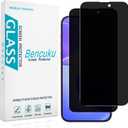 (2 Pack Privacy Screen Protector for iPhone 16 Anti Spy Tempered Glass, Anti Scratch, Bubble Free, Case Friendly