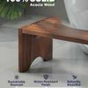 Foldable Toilet Stool, Acacia Wood Poop Stool for Potty Training, 7 Inch Wooden Bathroom Aid for Comfortable Posture (Walnut, Foldable)