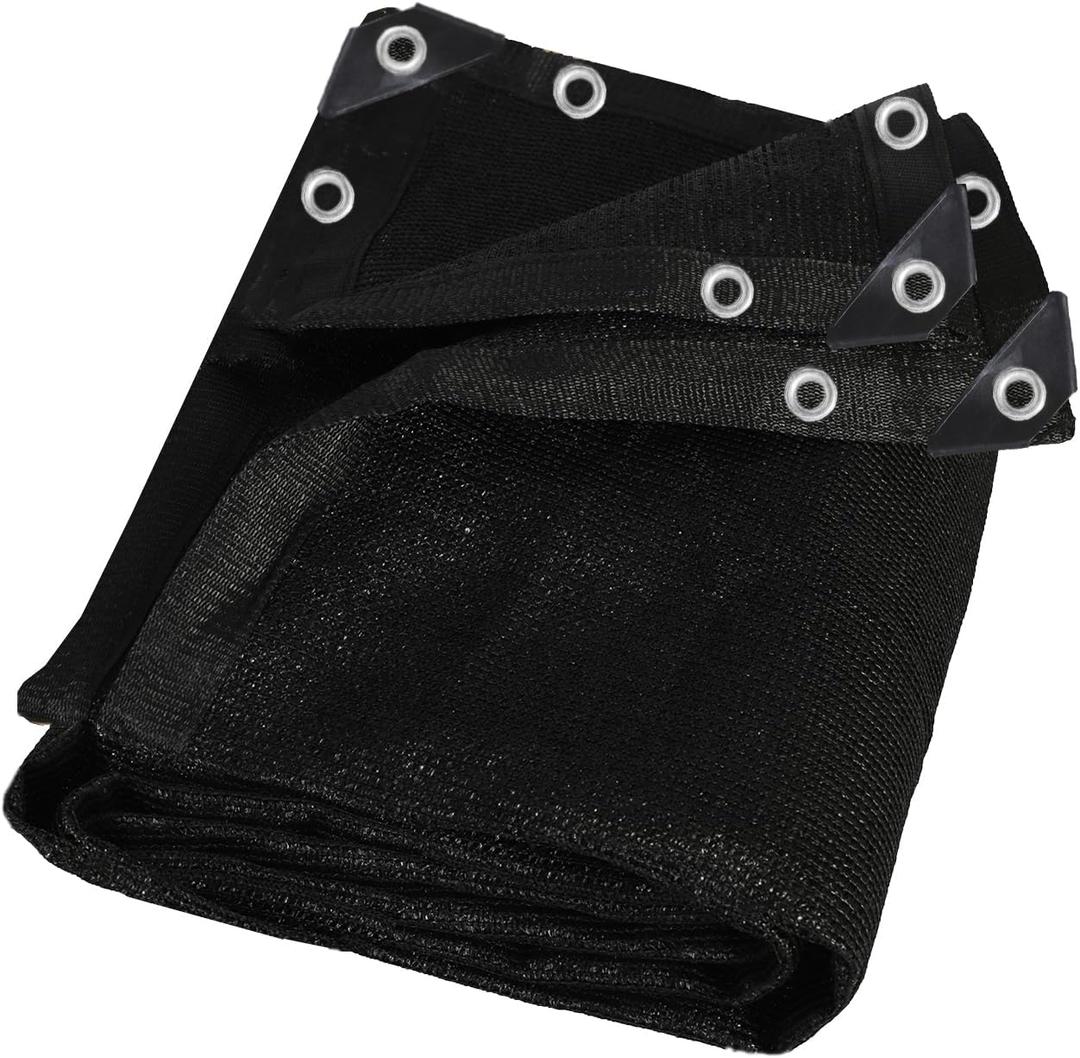 90% Black Shade Cloth 20 ft X 20 ft,Heavy Duty HDPE Mesh Sun Shade Tarp with Grommets for Garden Greenhouse Pergola Patio Pool Kennel UV Protection