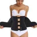 HOPLYNN Sweat Waist Trainer for Women Two Belts, Neoprene Workout Corset Waist Trainer Cincher Trimmer Shaper Zipper