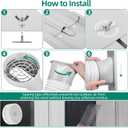 Portable Air Conditioner Window Kit: Adjustable Universal AC Seal Window Vent Kit with 5.9 Inch Diameter 59 Inch Length Exhaust Hose for Sliding Vertical/Horizontal Windows