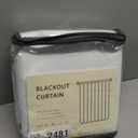 INOVADAY 100% Blackout Curtains 90 Inches Length 2 Panels Set, Back Tab/Rod Pocket Linen Black Out Curtains for Bedroom, Thermal Insulated Window Drapes - Bright White, W50 X L90