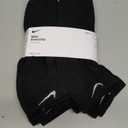 Nike Unisex Everyday Cushioned Training Low Socks (6 Pairs), Black/ White, X-Large