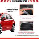 BASIKER Door Pillar Trim Fit for Dodge Charger 2011 to 2021 Pillar Post Kit, Door Window B Pillar Glossy Black Cover, Window Molding Trim Strong Toughness PC Material