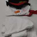 Christmas Snowman Tree Topper and Plush Tree Skirt - 36 Inches Faux Fur White Tree Skirt Snowman Treetop Decor for Holiday Winter Party Supplies