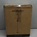 Traditional LED Floor Lamp with 350 Adjustable Swing Arm Lamp  Vintage Standing Pole lamp for Living Room, Bedroom and Office  Rustic Upright Floor Light for Home Dcor with Faux Silk Fabric Shade (Brown)