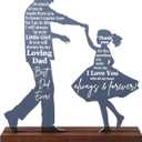 Dad Gifts from Daughter for Birthday Father's Day Christmas Valentine's Day Easter Present - Meaningful Sentimental Dancing Acrylic Plaque Keepsake Desk Decor for Bonus Step Papa Daddy