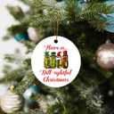 3 x Hanukkah Christmas Ornaments Gifts for Women, Jewish Chanukah Ceramic Ornament for Christmas Tree (Dark Blue)