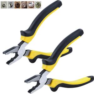 2-Piece Screw Pliers, 6.5'' Stripped Extractor Pliers Set Non-slip Jaws, Stripped Screw Remover Tools, Lineman Pliers for Quickly Removal of Damaged or Rusted Fasteners (2pcs)