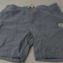 PLEPAN Mens Corduroy Shorts Casual Elastic Waist Drawstring Summer Beach Short (XX-Large, Light Blue)