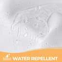 River Dream White No Hook Fabric Shower Curtain or Liner with Sheer Window, No Liner Included or Needed, Water Repellent, Machine Washable, 71" Wx74"L