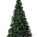 7.5 ft. Pre-Lit LED Spruce Artificial Christmas Tree with 480 Multi-Color and Warm White Lights, 6 Functions