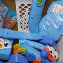 KIZZYEA Toys for 1 2 3 Years Old Boys Girls, Toddler Basketball Hoop & Soccer Goal, Montessori Toy, Interactive Musical Sports Toys with Light, Christmas Birthday Gifts for Baby Kids Age 12-18 Months (Blue)