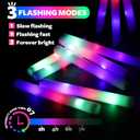 wellent 68 PCS LED Foam Glow Sticks Bulk, Glow in the Dark Party Supplies with 3 Modes Colorful Flashing, Neon Party Favors for Birthday, Wedding, Carnival, Concert, Halloween Glow Sticks
