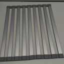 Mistifi Large Rollable Dish Drying Rack, Over The Sink Drying Rack Sink Cover Kitchen Sink Accessories Kitchen Rolling up alluminum Drainer, Foldable, Rollable (Black 17.9''）