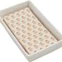 Mud Pie Woven Ceramic Guest Towel; Caddy 8 1/2" x 4 3/4" | Towel 7 3/4" x 4"
