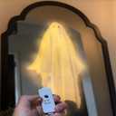Halloween Hologram Ghost Mirror, Large Spooky Scary Ghosts Haunted Mirror Halloween Decor Indoor, Bedroom Kitchen and Fireplace Decor