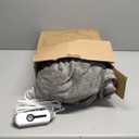 Electric Heated Blanket Queen Size 84"x90" - Dual-Sided with Microplush & Sherpa Fabric, 4 Heat Settings & 10 Hours Auto Off, Machine Washable - Light Gray